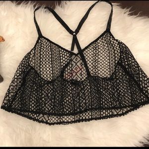Sexy Victoria’s Secret black mesh top